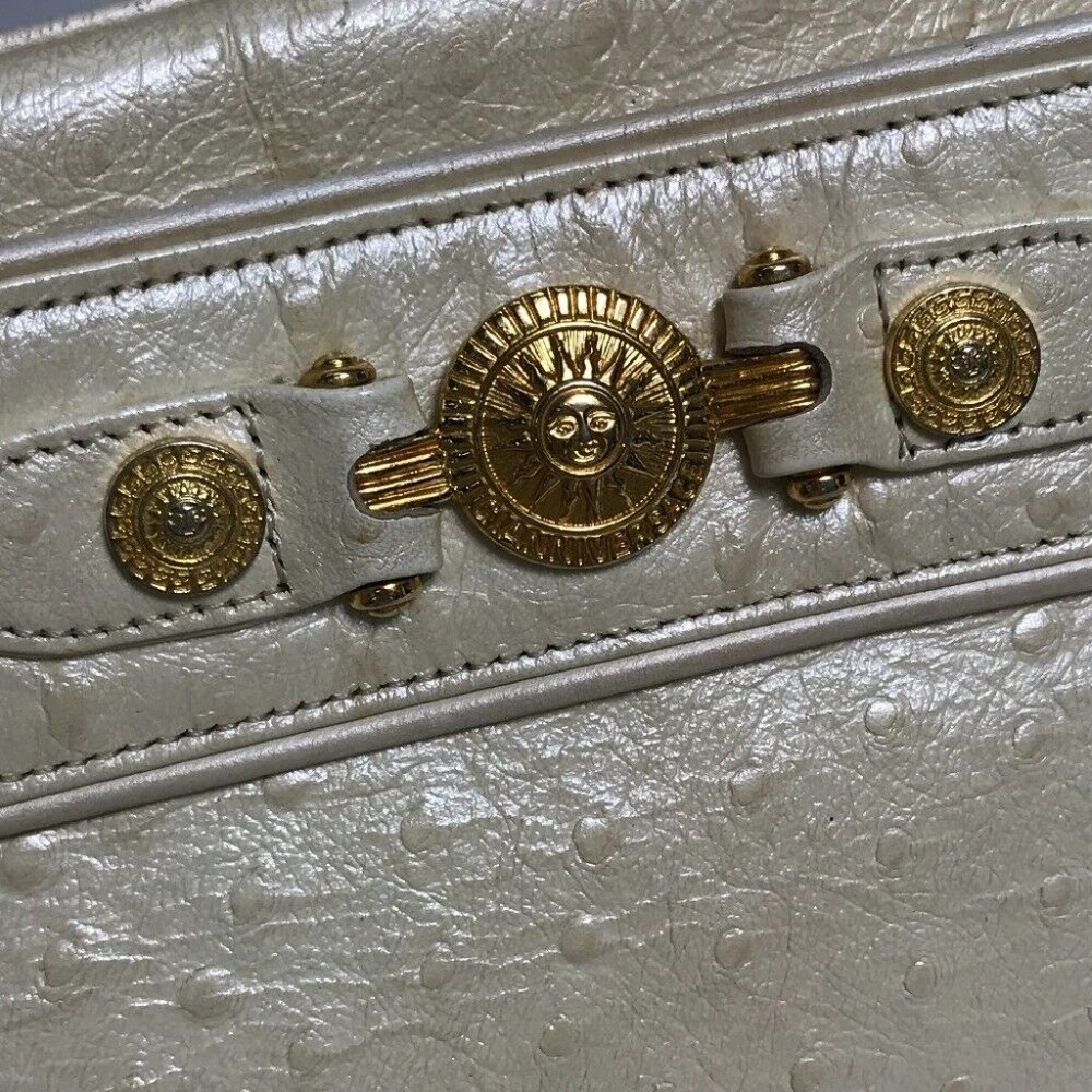 Authentic Versace Sunburst Embossed Shoulder Bag … - image 8